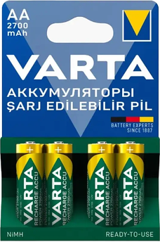 Акумулятор Varta AA 2700 mAh BLI4 Ni-MH 4008496528547