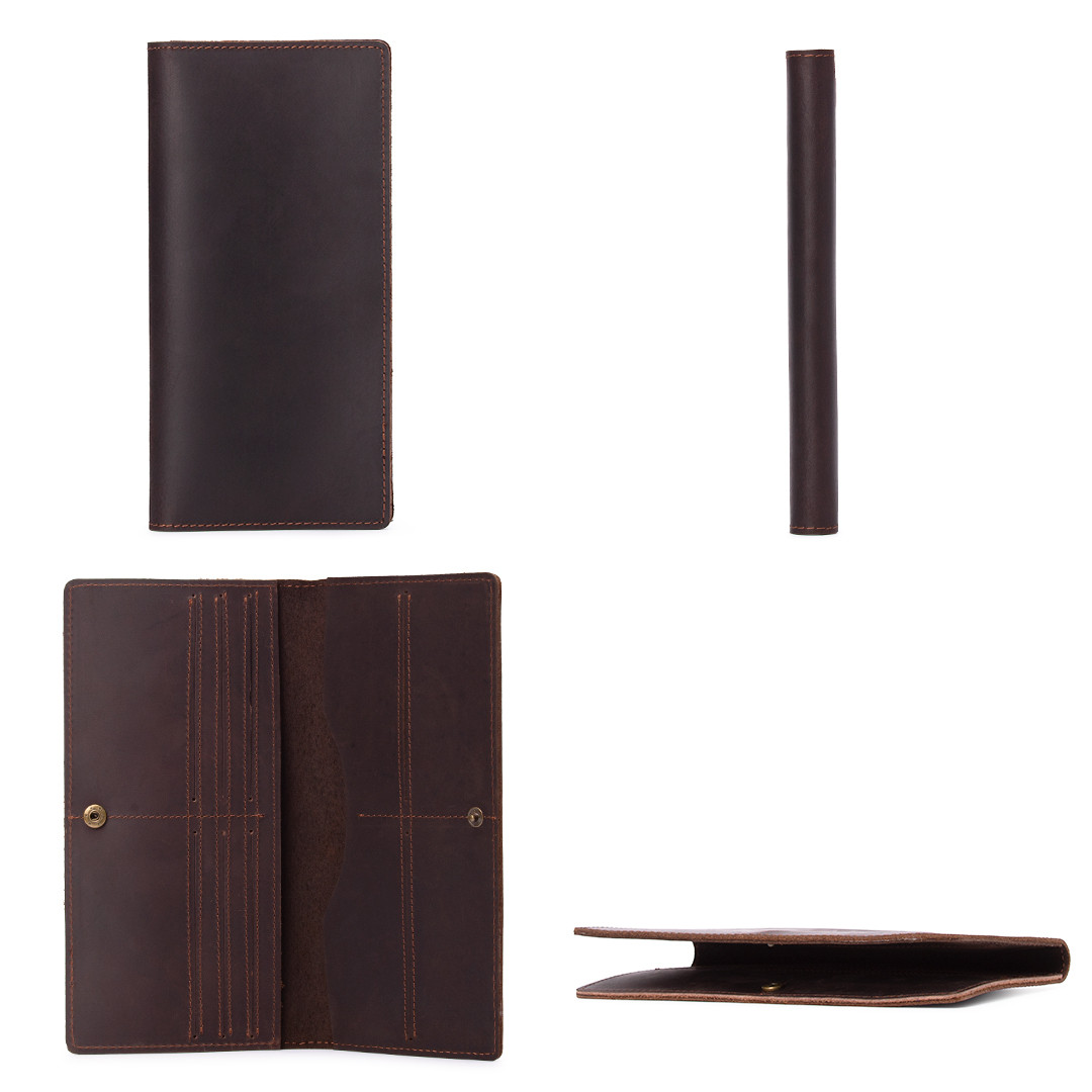 Чоловічий шкіряний гаманець коричневого кольору арт.00152, фото 1