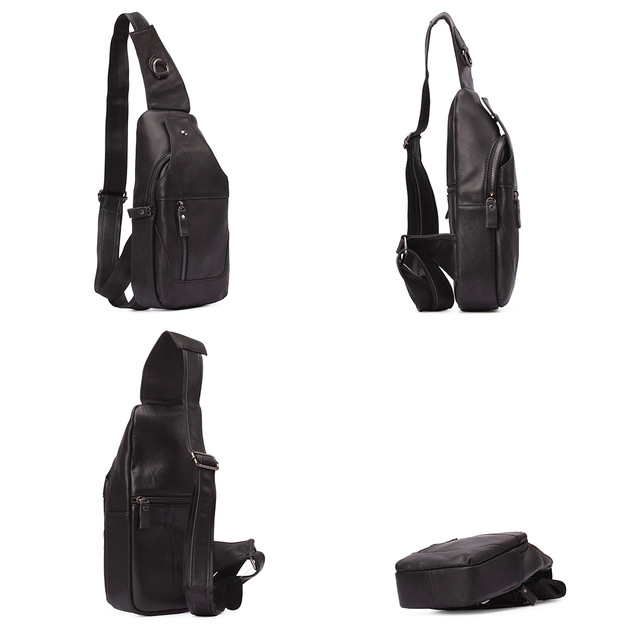 Рюкзак шкіряний на одне плече чорного кольору арт.00150 Рюкзак шкіряний на одне плече чорного кольору арт.00150