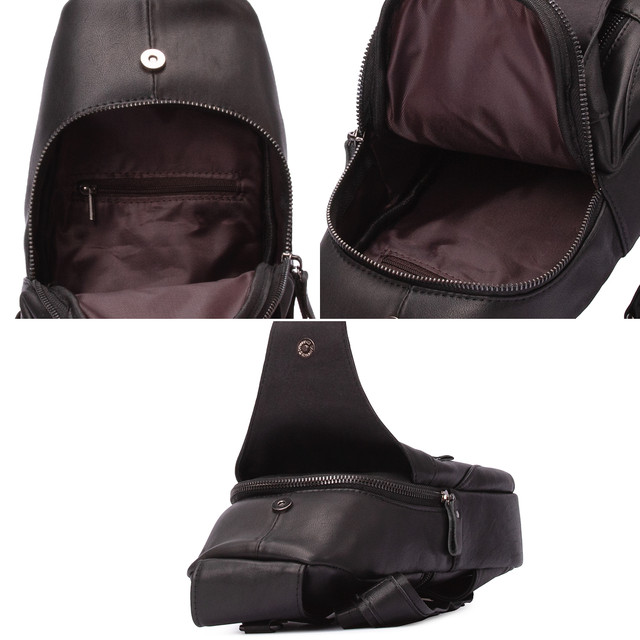 Рюкзак шкіряний на одне плече чорного кольору арт.00150 Рюкзак шкіряний на одне плече чорного кольору арт.00150