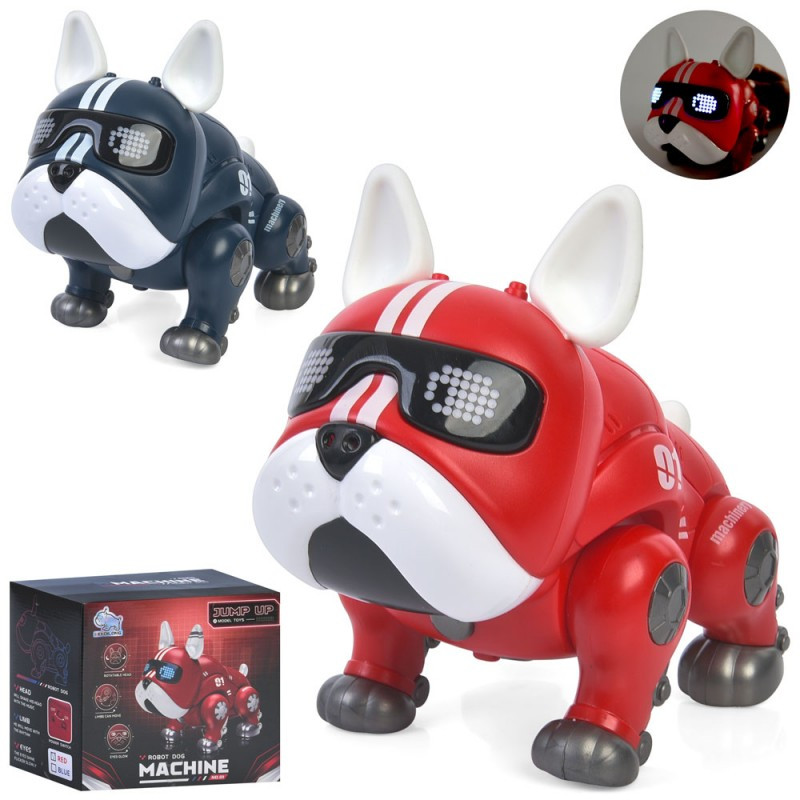 Музична іграшка Собака BL-613B, 18 см, музика, світло, ходить/танцюєт, 2 кольори, фото 1