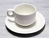 Фарфорова Чашка Біла З Блюдцем 220мл (Extra White) (0284), фото 2
