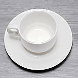 Фарфорова Чашка Біла З Блюдцем 220мл (Extra White) (0284), фото 3