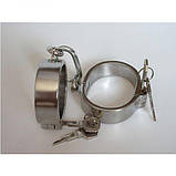 Наручники БДСМ металеві сріблястого кольору Bdsm4u Кайф, фото 2