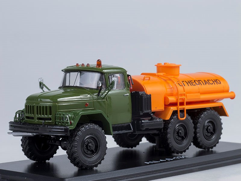 Модель Паливозаправник (бензовоз) АЦ-4.0 (ЗІЛ-131) хакі/помаранчевий | SSM