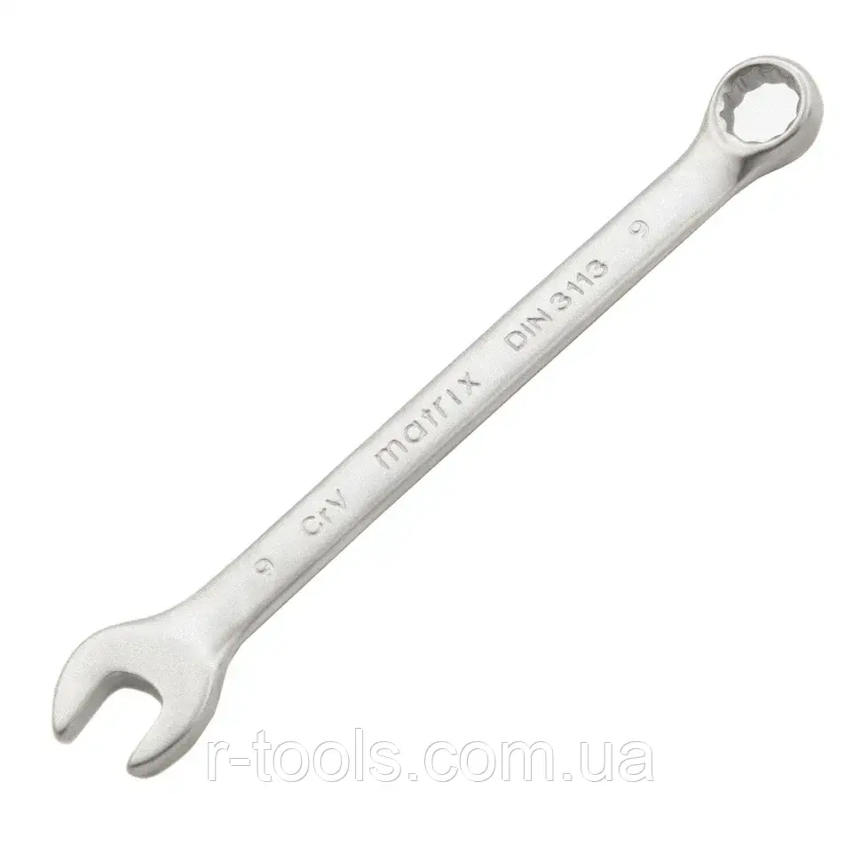 Ключ комбінований 9 мм CrV матовий хром MTX 151059