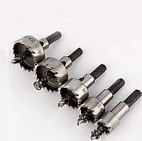Набір корончастих свердл ZHIXIANG 16-30 мм (5 шт) з HSS, Комплект коронок по металу, дереву, пластику