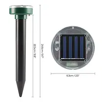 Відлякувач комах кротів і гризунів Garden Pro на сонячній батареї SV227, фото 4