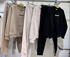 Костюм-двійка молодіжний якісний з написом, кольори в асортименті розмір 44-50