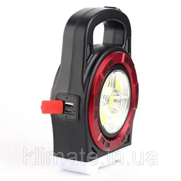 Переносний ліхтар/прожектор/ 6678С-3LED+5COB із сонячною панеллю та функцією/Power Bank/