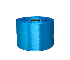 Атласна стрічка 5 см, колір блакитний, 1 рулон (23 м), Блакитний