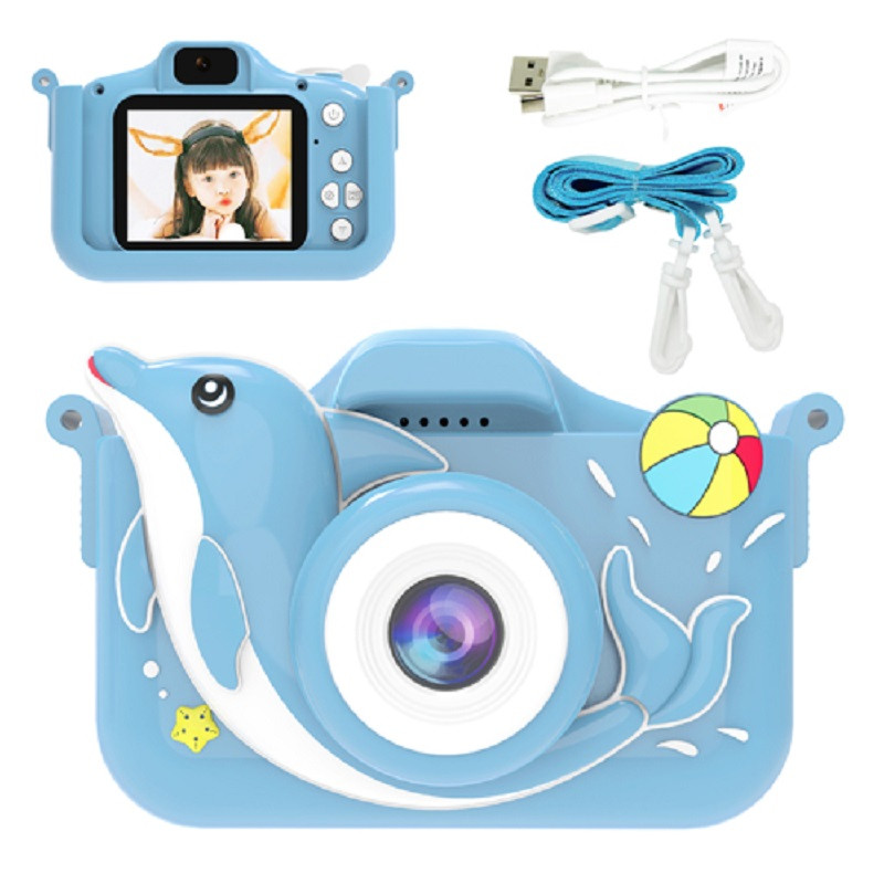 Дитячий цифровий фотоапарат TOY ET015 BLUE WHALE 2 камери 12МР