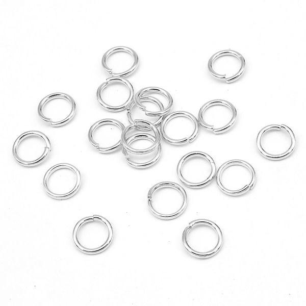 Кільця Одинарні Відкриті 25 шт 5х0,7 мм Латунь Покриття Срібло 925, фото 1