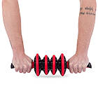 Колесо для преса масажер роликовий Zelart 2 в 1 чотириколісне 42 см, фото 9