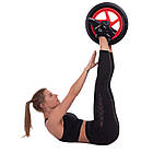 Колесо ролик для преса Zelart d 35 см одинарне з антиковзаючими ручками, фото 9