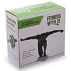 Колесо ролик для преса з килимком SP-Sport d 20 см подвійне з антиковзаючими ручками, фото 7