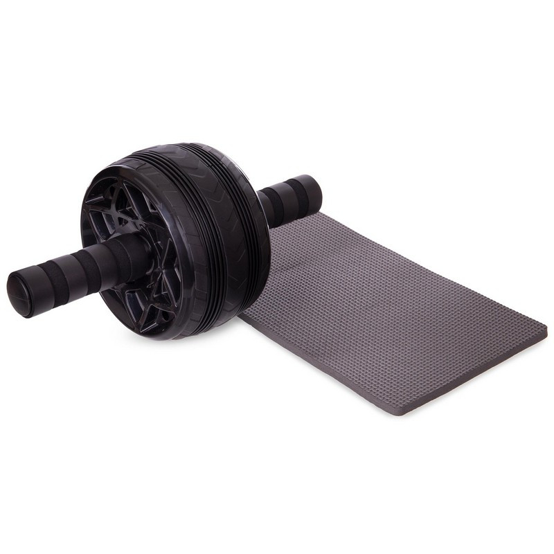 Колесо ролик для преса з килимком SP-Sport d 14 см одинарне з антиковзаючими ручками, фото 1