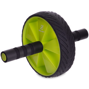 Колесо ролик для преса Zelart d 18 см одинарне з антиковзаючими ручками