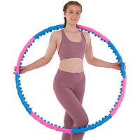 Розбірний обруч Hula Hoop SP-Sport JS-6008 восьми секційний 80 масажними елементами з магнітами