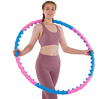 Розбірний обруч Hula Hoop SP-Sport JS-6011 восьмисекційний з 48 масажними елементами та магнітами