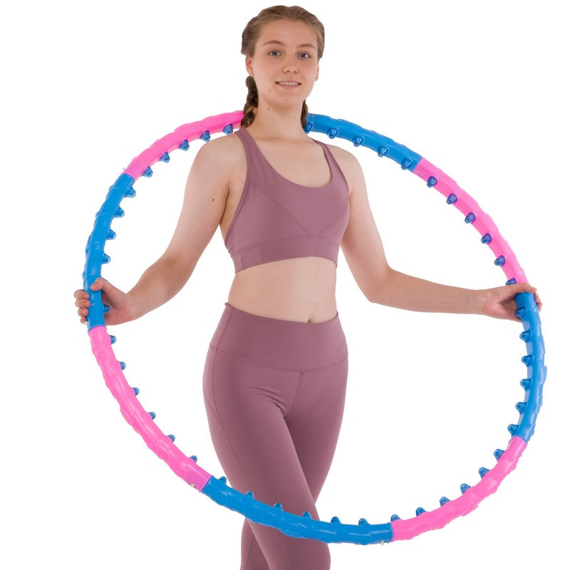 Розбірний обруч Hula Hoop SP-Sport JS-6011 восьмисекційний з 48 масажними елементами та магнітами, фото 1