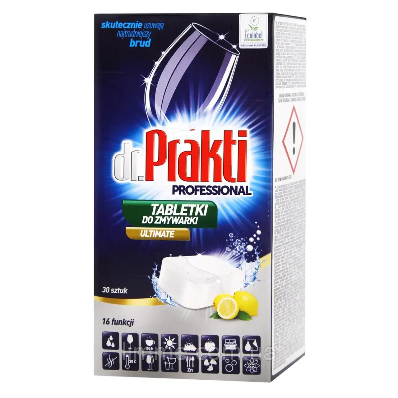Таблетки для посудомийних машин dr.Prakti Lemon 30 шт.