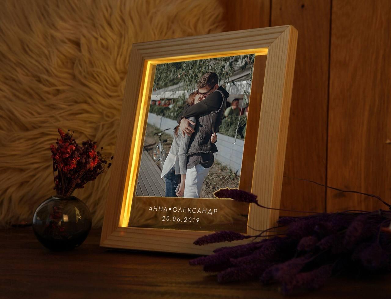 Фото-постер з підписом на акрилі в рамці, фото 1