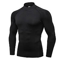 Чоловіча спортивна компресійна кофта "Energy" у чорному кольорі