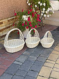 Набір кошиків з білої лози. Арт: 055, фото 6