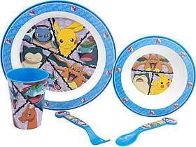 Набір посуду дитячий 5 предметів Stor Pokemon (08010)