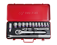 Набір торцевих головок 1/2" 10-27 мм King Tony з тріскачкою 16 пр. (4516MR)