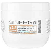 Маска Smart для реконструкції пошкодженого волосся з кератином Y4.2 Sinergy 500 мл