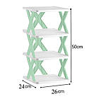 Вертикальна полиця органайзер для взуття на 4 рівні Підлогова, фото 3