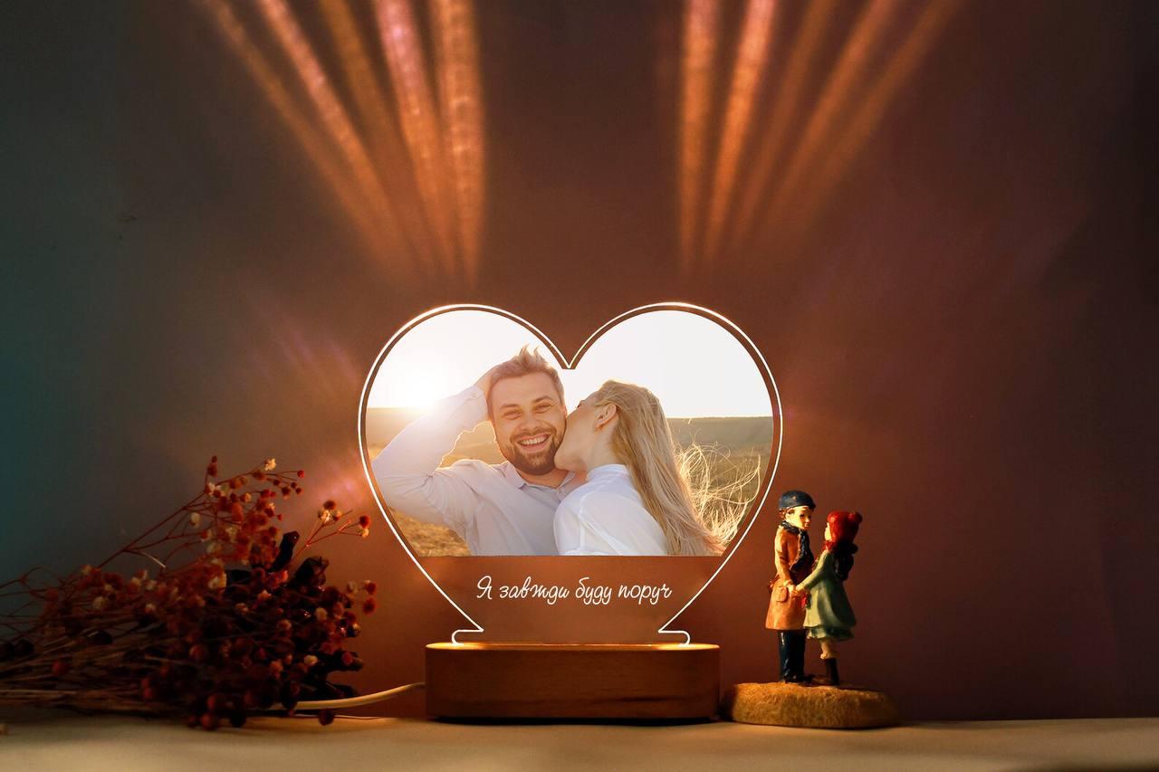 Фото-постер на акрилі у формі серця, фото 1