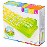 Пляжний надувний матрац із підголівником Intex 58890, 188 х 71 см, зелений, фото 9