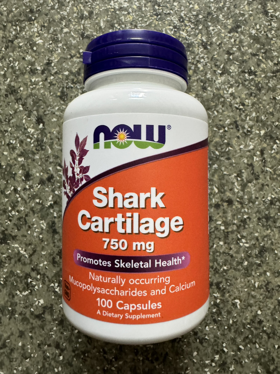 Акулий Хрящ, Now Foods, Shark Cartilage, 750 mg, 90 Caps, фото 1