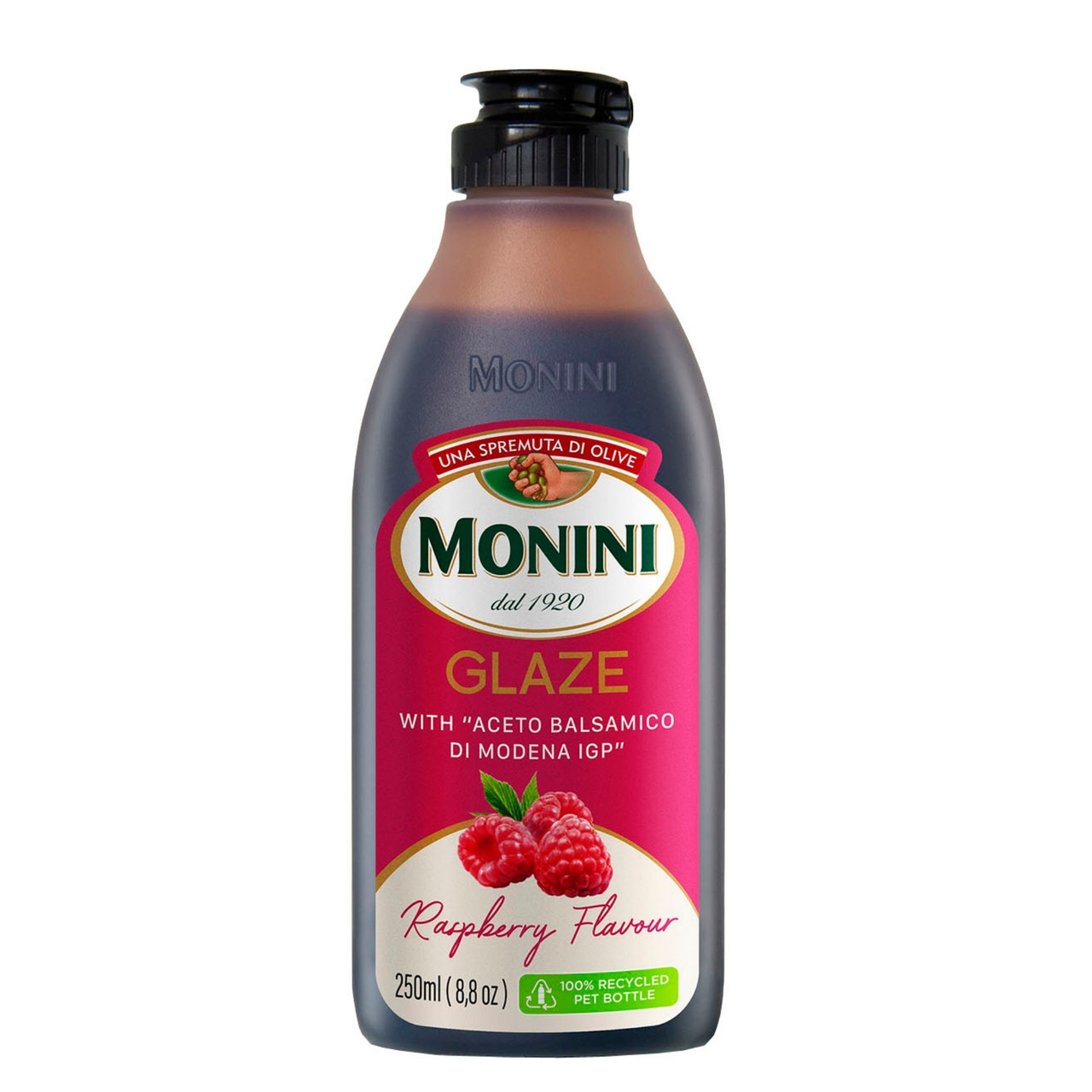 Бальзамічний соус крем Monini Glaze Aceto Balsamico Raspberry, з малиною 250 г.