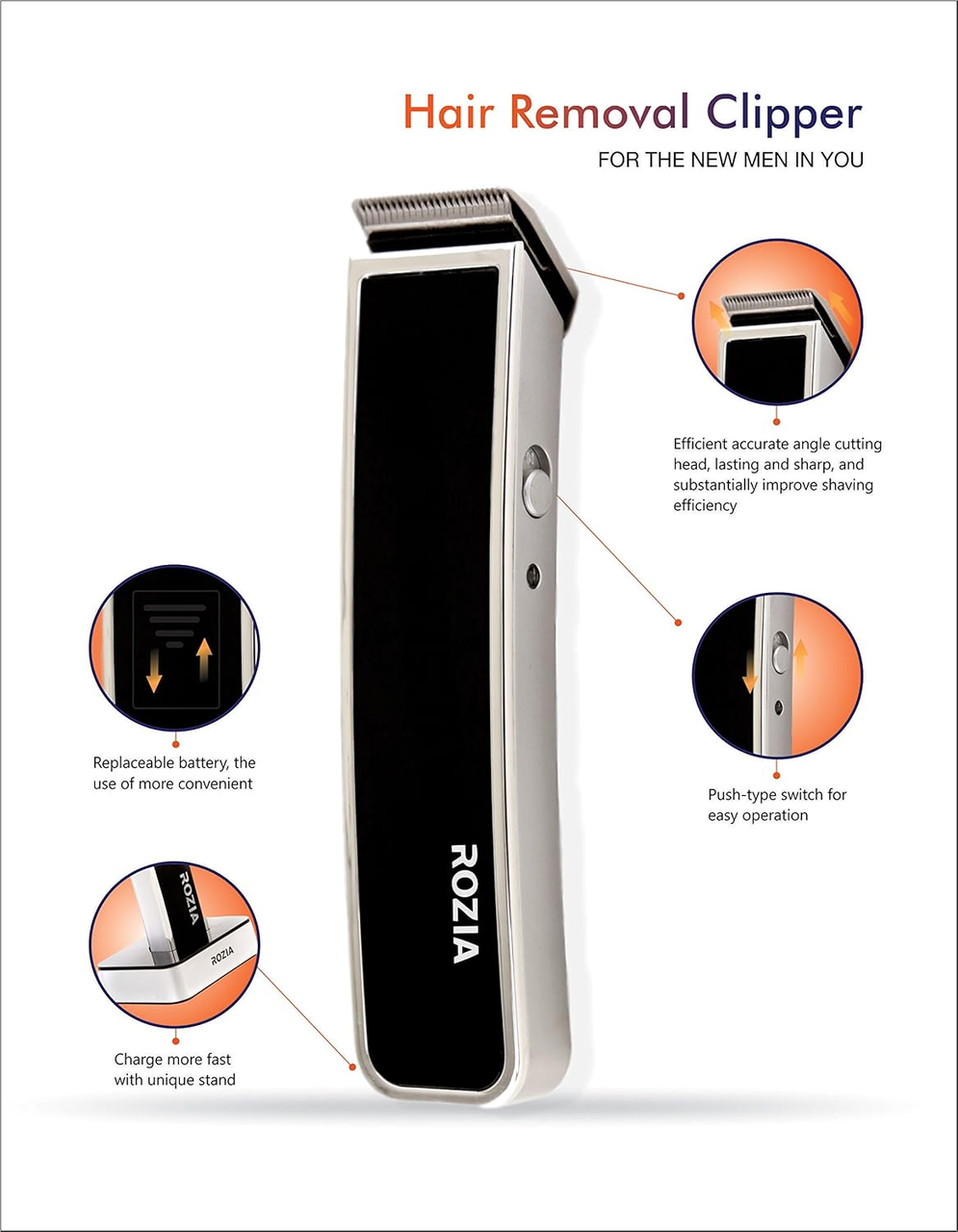 Машинка для стрижки Rozia HQ 205, фото 1