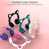 Бездротові навушники з котячими вушками складні ZW-028 Cat Ear з LED підсвічуванням Червоні, фото 3