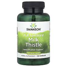 Екстракт розторопші Swanson Milk Thistle 500 mg 100 Caps