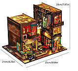 Бук Нук Готель Hotel Scarborough DIY House Book Nook ES-009 Інтер'єрний конструктор + купол, фото 4