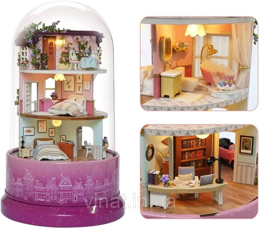 Румбокс Музичний Будинок під куполом Зустріч на розі вулиці DIY Cute Room B-031 Music World