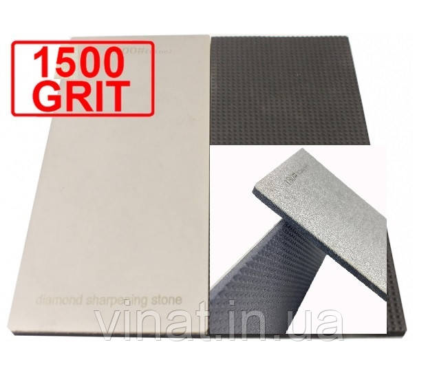 Алмазний брусок для заточування ножів гладкий широкий 170х75мм 1500 Grit