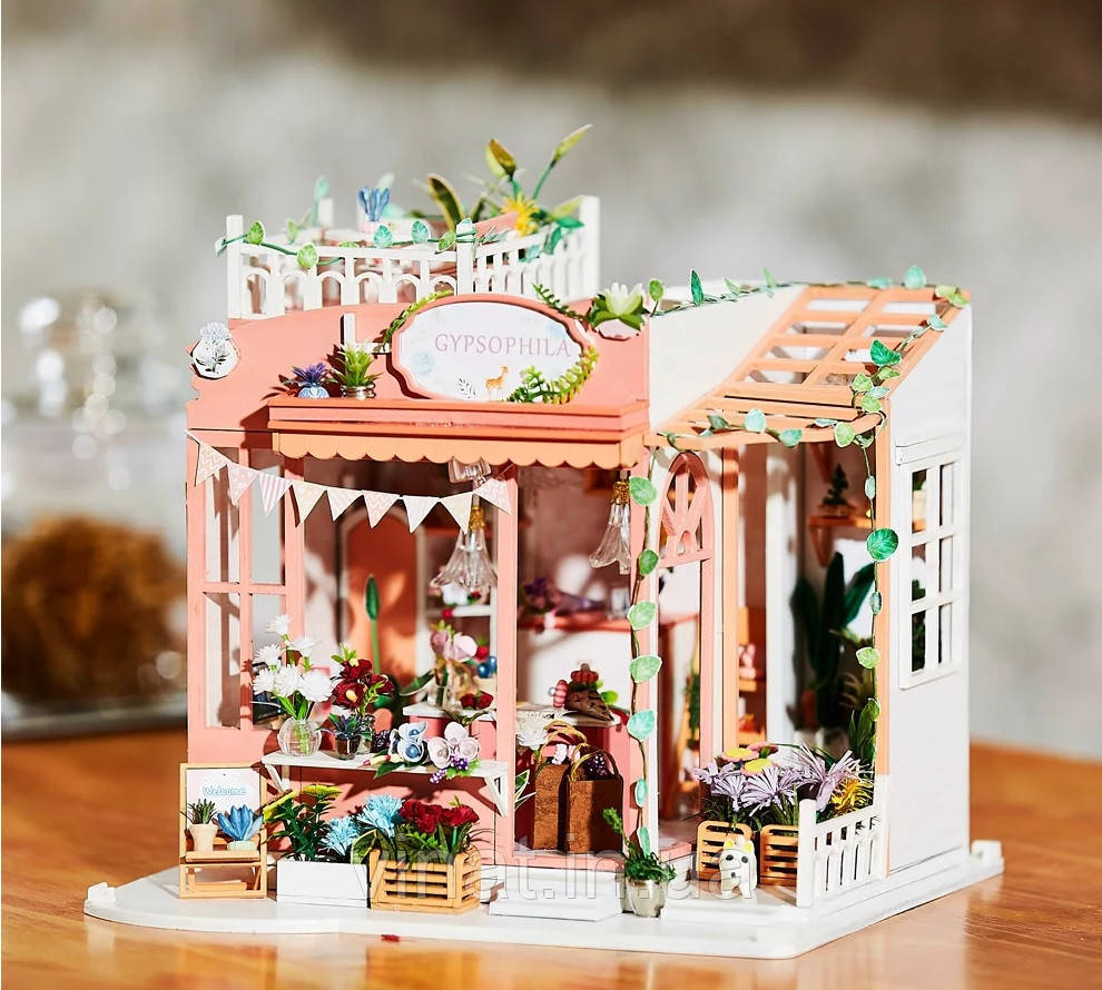 Румбокс Квітковий будиночок Гіпсофіла Gypsophila DIY K-1050, фото 1