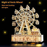 Дерев'яний пазл 3Д ROBOTIME Mechanical 3D Musical Ferris Wheel Музичне Колесо LG911, фото 9