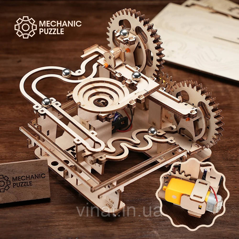 Дерев'яний пазл 3Д ROBOTIME ROKR 3D Marble Run із кульковим лабіринтом TMQ002