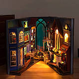 УЦІНКА! ПРИМ'ЯТА КОРОБКА! Book Nook Magic Spell Street Бук Нук Магічна вулиця книжковий куточок DIY TC-24 + купол, фото 9