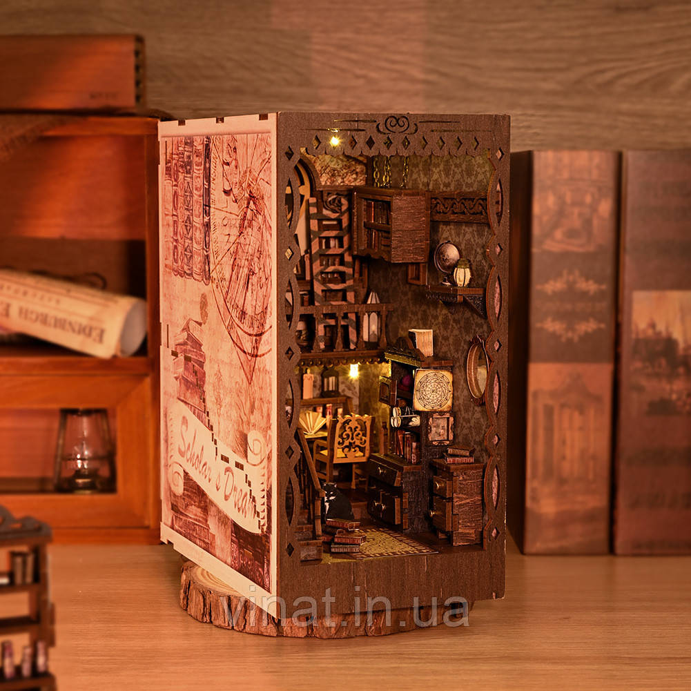 УЦІНКА! ПРИМ'ЯТА КОРОБКА! Бук Нук Мрія вченого Book Nook Scholar's Dream DIY Book Nook SL-09