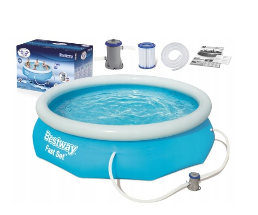 Басейн Bestway 57270 надувний 305 х 76 з картриджних фільтром, фото 1