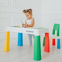 Комплект столик "Колор Грін 5 в 1" і стілець зелений Poppet